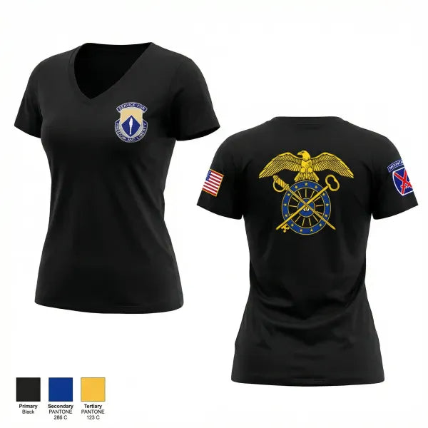Womens Short Sleeve Vneck Shirt, 277, Army, Teamtime, Team time, sublimation, custom sports apparel, team uniforms, spirit wear, spiritwear, sports uniforms, custom shirts, team store, custom team store, fundraiser sports, apparel fundraiser