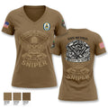 USS MCFAUL DDG 74 52416296 Women's Short Sleeve V-neck Shirt - 1