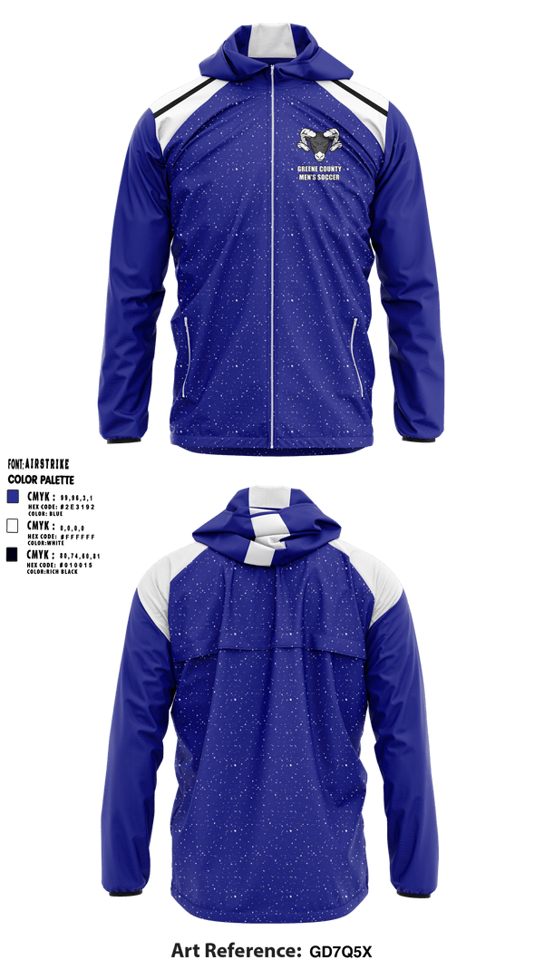 Greene County Middle School Soccer 53203314 Windbreaker - 1