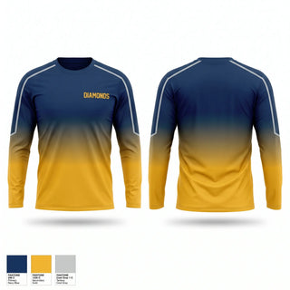 Long Sleeve Performance Shirt, Diamonds, Women's Basketball, Teamtime, Team time, sublimation, custom sports apparel, team uniforms, spirit wear, spiritwear, sports uniforms, custom shirts, team store, custom team store, fundraiser sports, apparel fundraiser