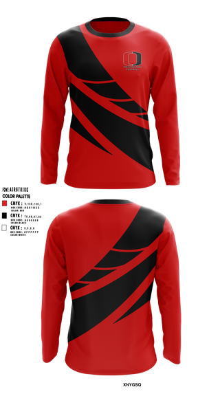 Odessa R-VII Bulldogs Football 55587363 Long Sleeve Performance Shirt 1