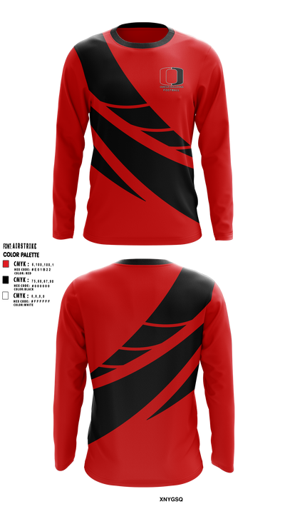 Odessa R-VII Bulldogs Football 55587363 Long Sleeve Performance Shirt 1