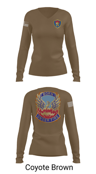 Womens Long Sleeve Vneck Shirt, HHC/128th Aviation Brigade, , Teamtime, Team time, sublimation, custom sports apparel, team uniforms, spirit wear, spiritwear, sports uniforms, custom shirts, team store, custom team store, fundraiser sports, apparel fundraiser