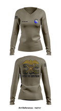 729 Quarter Master Unit 34151644 Women's Long Sleeve V-neck Shirt - 1
