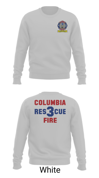 Crew Neck Sweatshirt, Columbia Fire Department RESCUE3, Fire Department, Teamtime, Team time, sublimation, custom sports apparel, team uniforms, spirit wear, spiritwear, sports uniforms, custom shirts, team store, custom team store, fundraiser sports, apparel fundraiser
