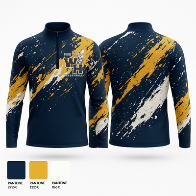 Blue devils volleyball 65846214 Quarter Zip Jacket - 1