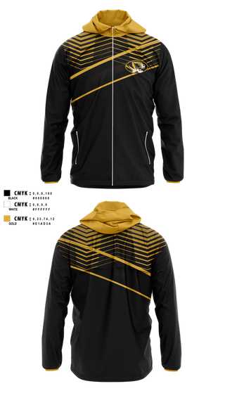 Windbreaker, Mizzou Golf, Golf, Teamtime, Team time, sublimation, custom sports apparel, team uniforms, spirit wear, spiritwear, sports uniforms, custom shirts, team store, custom team store, fundraiser sports, apparel fundraiser
