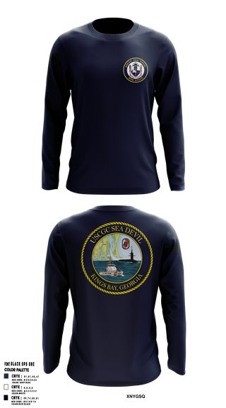USCGC SEADEVIL 40470564 Long Sleeve Performance Shirt 1