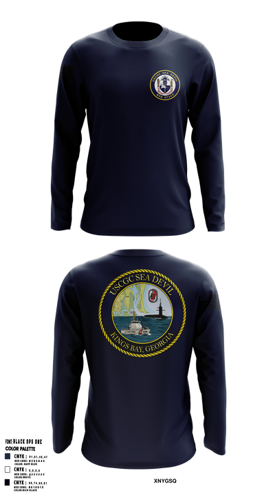 USCGC SEADEVIL 40470564 Long Sleeve Performance Shirt 1