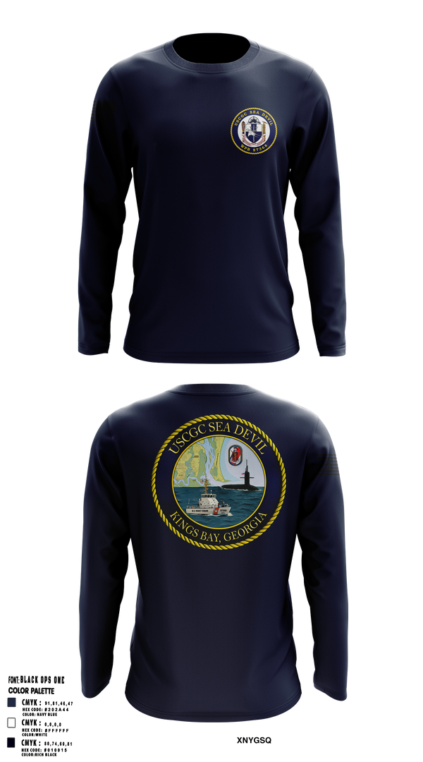 USCGC SEADEVIL 40470564 Long Sleeve Performance Shirt 1