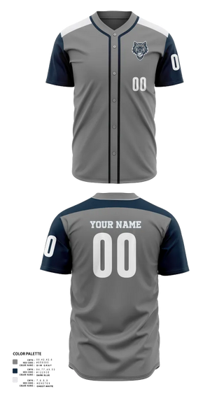 Full Button Baseball Jersey, Eagle River Wolves, Baseball, Teamtime, Team time, sublimation, custom sports apparel, team uniforms, spirit wear, spiritwear, sports uniforms, custom shirts, team store, custom team store, fundraiser sports, apparel fundraiser