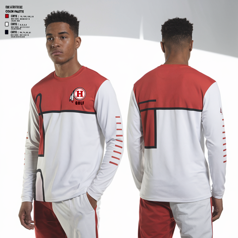Hurricane Redskins Golf 67212771 Long Sleeve Performance Shirt 1