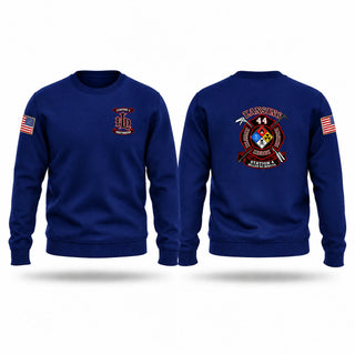 Crew Neck Sweatshirt, Lansing FD - Station #4, Fire Department, Teamtime, Team time, sublimation, custom sports apparel, team uniforms, spirit wear, spiritwear, sports uniforms, custom shirts, team store, custom team store, fundraiser sports, apparel fundraiser