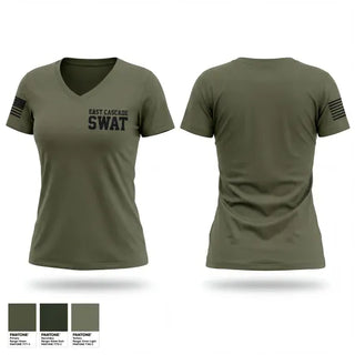 Womens Short Sleeve Vneck Shirt, East Cascade SWAT, Police, Teamtime, Team time, sublimation, custom sports apparel, team uniforms, spirit wear, spiritwear, sports uniforms, custom shirts, team store, custom team store, fundraiser sports, apparel fundraiser