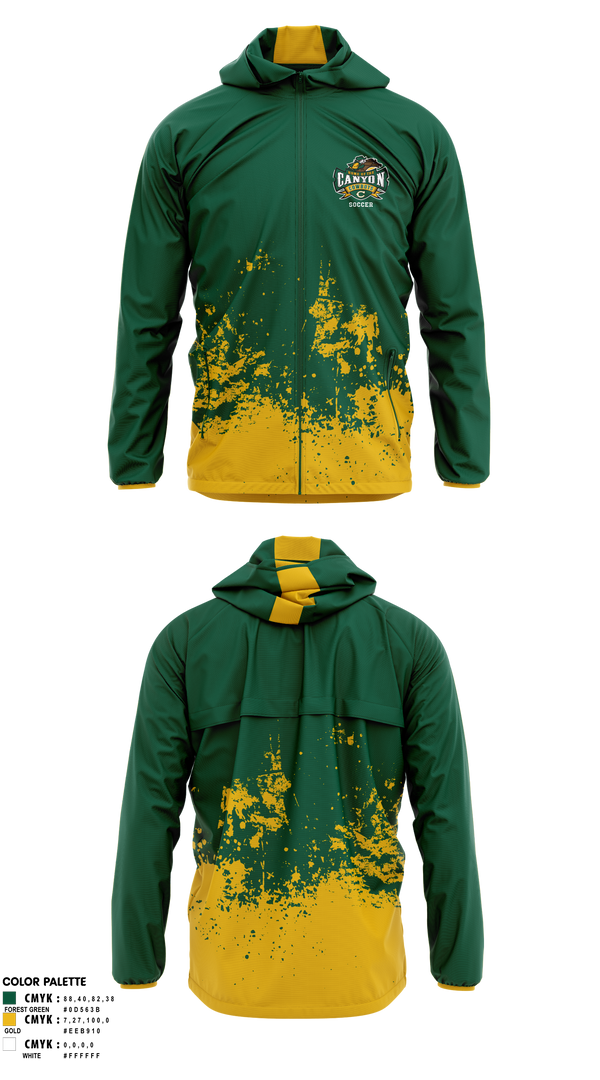 Canyon High School Girls Soccer 73964009 Windbreaker - 1