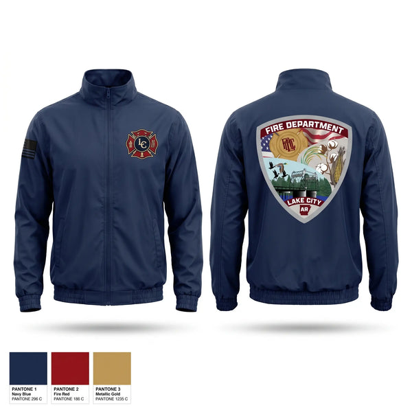 Windbreaker, Lake City Fire Department, Fire Department, Teamtime, Team time, sublimation, custom sports apparel, team uniforms, spirit wear, spiritwear, sports uniforms, custom shirts, team store, custom team store, fundraiser sports, apparel fundraiser