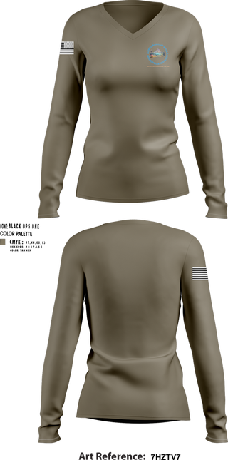 Womens Long Sleeve Vneck Shirt, Appalachian Reclamation Koalition, , Teamtime, Team time, sublimation, custom sports apparel, team uniforms, spirit wear, spiritwear, sports uniforms, custom shirts, team store, custom team store, fundraiser sports, apparel fundraiser