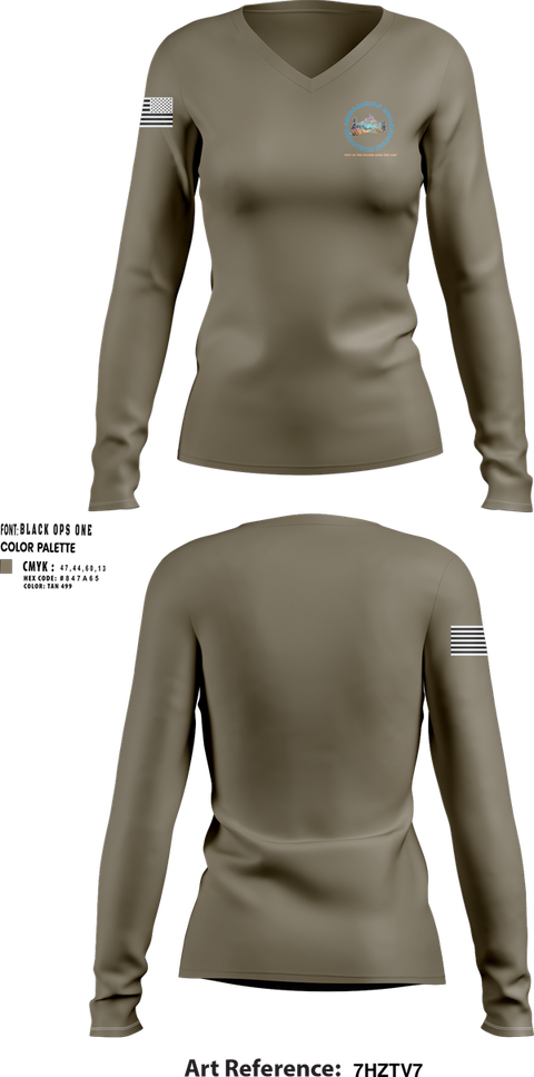 Womens Long Sleeve Vneck Shirt, Appalachian Reclamation Koalition, , Teamtime, Team time, sublimation, custom sports apparel, team uniforms, spirit wear, spiritwear, sports uniforms, custom shirts, team store, custom team store, fundraiser sports, apparel fundraiser