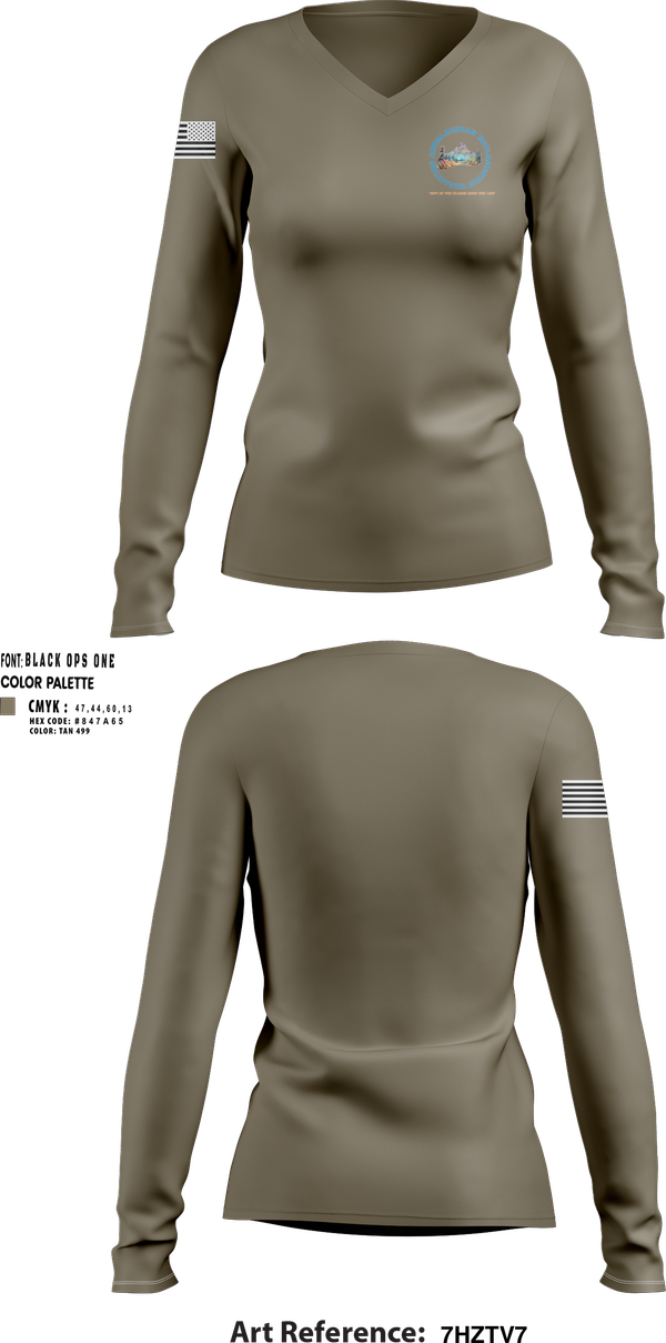 Womens Long Sleeve Vneck Shirt, Appalachian Reclamation Koalition, , Teamtime, Team time, sublimation, custom sports apparel, team uniforms, spirit wear, spiritwear, sports uniforms, custom shirts, team store, custom team store, fundraiser sports, apparel fundraiser