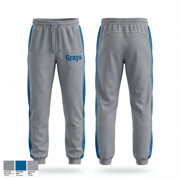 Sweatpants, Grays (like the old Negro League team), Baseball, Teamtime, Team time, sublimation, custom sports apparel, team uniforms, spirit wear, spiritwear, sports uniforms, custom shirts, team store, custom team store, fundraiser sports, apparel fundraiser