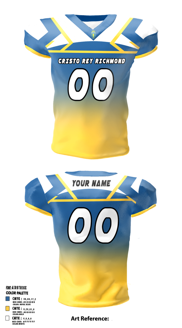 Cristo Rey Richmond High School Cheer 38759734 Football Jersey - 1