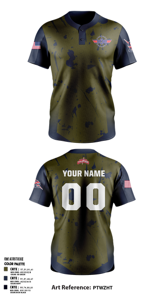 Lake City Thunder 75330803 Two Button Softball Jersey - 1