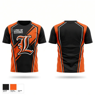 Soft Poly Tee Cotton Like Feel, Leslie Blackhawks, Wrestling, Teamtime, Team time, sublimation, custom sports apparel, team uniforms, spirit wear, spiritwear, sports uniforms, custom shirts, team store, custom team store, fundraiser sports, apparel fundraiser