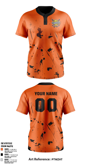 Hammahs 89018212 Two Button Baseball Jersey - 4
