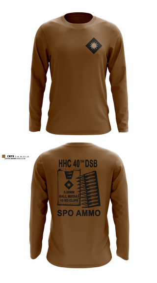 Long Sleeve Performance Shirt, HHC 40TH DSB, National Guard, Teamtime, Team time, sublimation, custom sports apparel, team uniforms, spirit wear, spiritwear, sports uniforms, custom shirts, team store, custom team store, fundraiser sports, apparel fundraiser