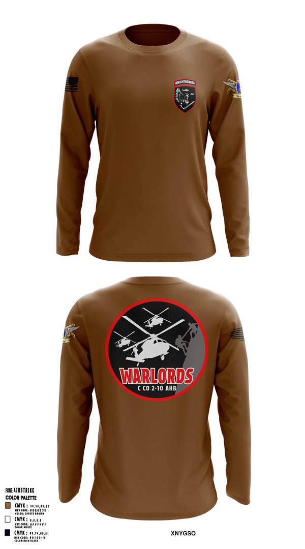 2-10 AHB Knighthawks 14380811 Long Sleeve Performance Shirt 11