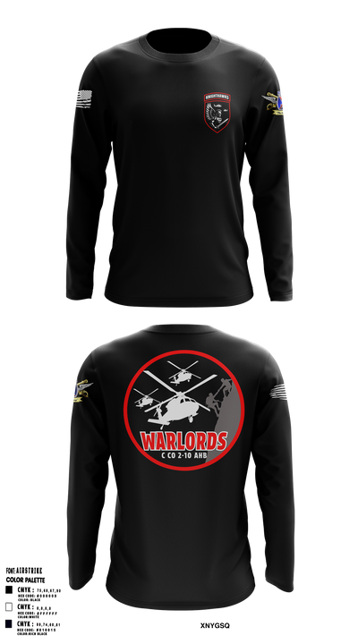 2-10 AHB Knighthawks 14380811 Long Sleeve Performance Shirt 1