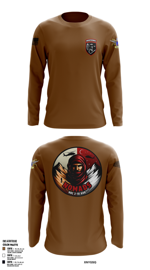 2-10 AHB Knighthawks 14380811 Long Sleeve Performance Shirt 10