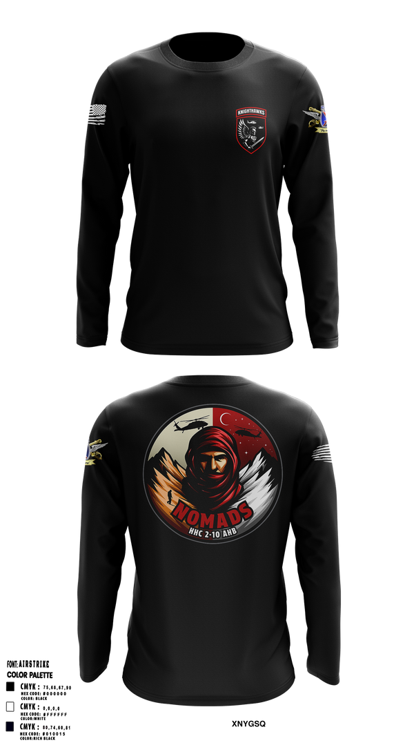 2-10 AHB Knighthawks 14380811 Long Sleeve Performance Shirt 7