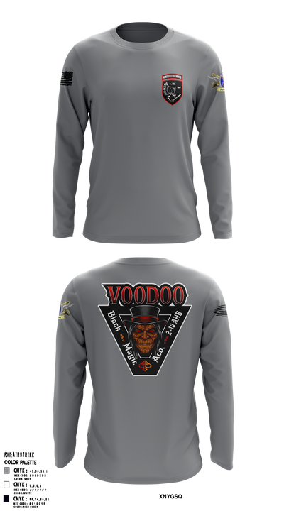 2-10 AHB Knighthawks 14380811 Long Sleeve Performance Shirt 20