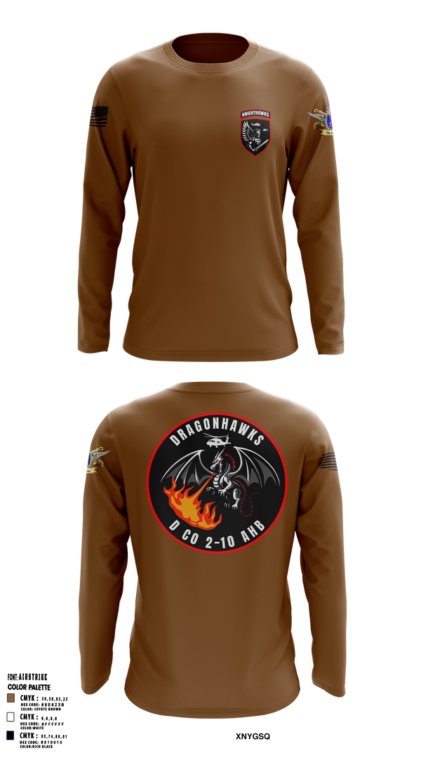 2-10 AHB Knighthawks 14380811 Long Sleeve Performance Shirt 7
