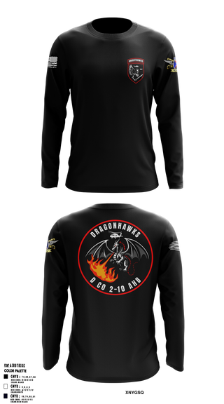 2-10 AHB Knighthawks 14380811 Long Sleeve Performance Shirt 2