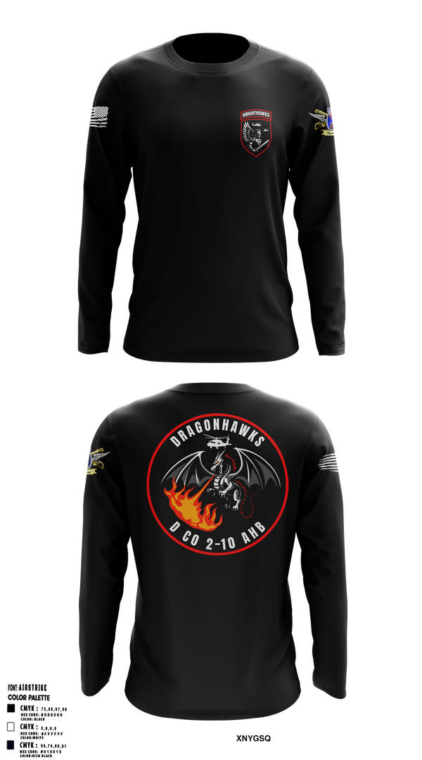 2-10 AHB Knighthawks 14380811 Long Sleeve Performance Shirt 2