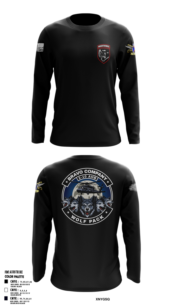 2-10 AHB Knighthawks 14380811 Long Sleeve Performance Shirt 5