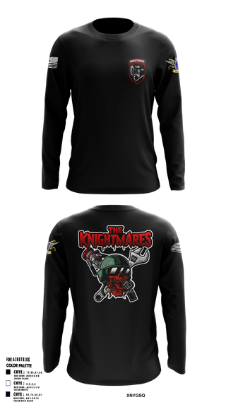 2-10 AHB Knighthawks 14380811 Long Sleeve Performance Shirt 4