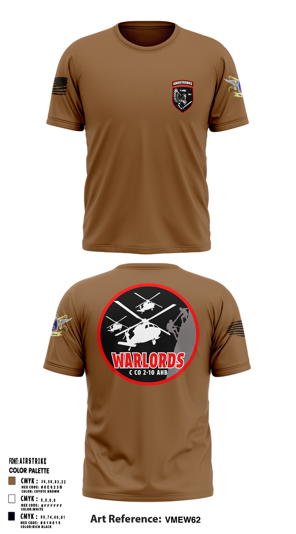 2-10 AHB Knighthawks 14380811 Short Sleeve Performance Shirt - 12