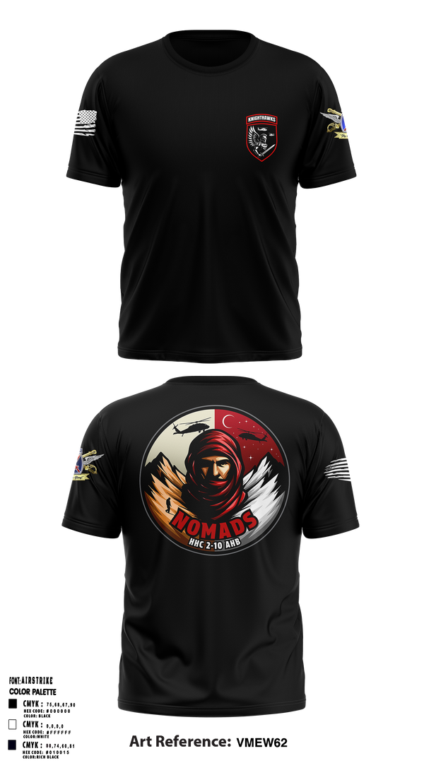 2-10 AHB Knighthawks 14380811 Short Sleeve Performance Shirt - 7