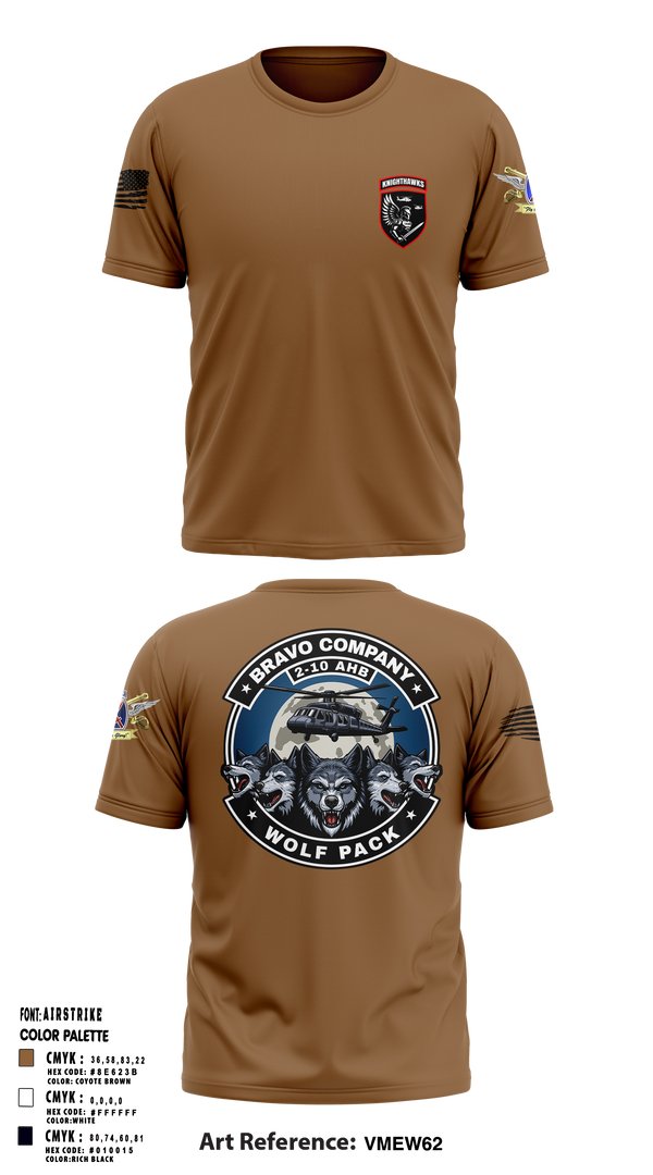 2-10 AHB Knighthawks 14380811 Short Sleeve Performance Shirt - 11
