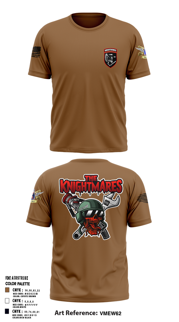 2-10 AHB Knighthawks 14380811 Short Sleeve Performance Shirt - 10