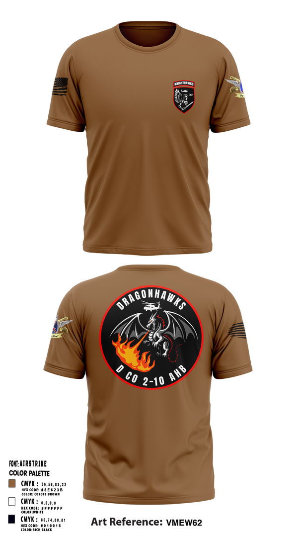 2-10 AHB Knighthawks 14380811 Short Sleeve Performance Shirt - 8