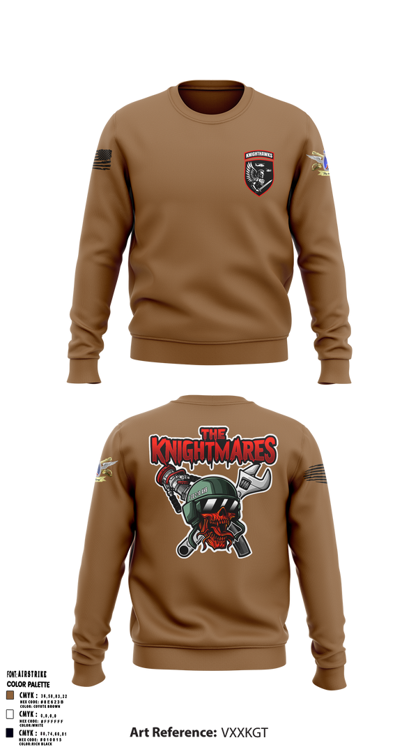 2-10 AHB Knighthawks 14380811 Crew Neck Sweatshirt - 10