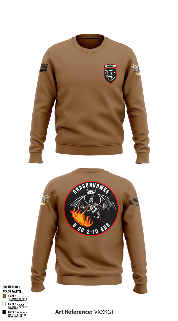 2-10 AHB Knighthawks 14380811 Crew Neck Sweatshirt - 11