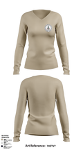 Northeast Florida Woodturning Association 62265388 Women's Long Sleeve V-neck Shirt - 1