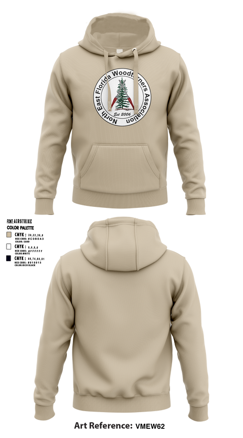 Northeast Florida Woodturning Association 62265388 Hoodie - 1