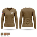 7230th MSU 79286326 Women's Long Sleeve V-neck Shirt - 1