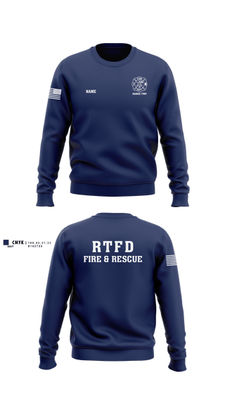Crew Neck Sweatshirt, Range Township, Fire Department, Teamtime, Team time, sublimation, custom sports apparel, team uniforms, spirit wear, spiritwear, sports uniforms, custom shirts, team store, custom team store, fundraiser sports, apparel fundraiser